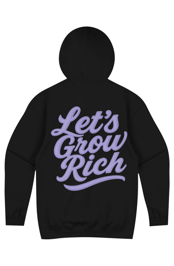 Let's Grow Rich Box Hoodie Purple Reign